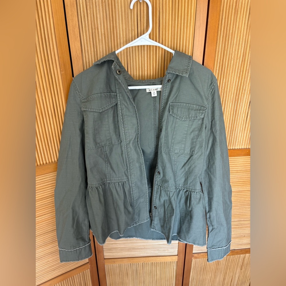 Miami Sage Green Zip-Up Jacket